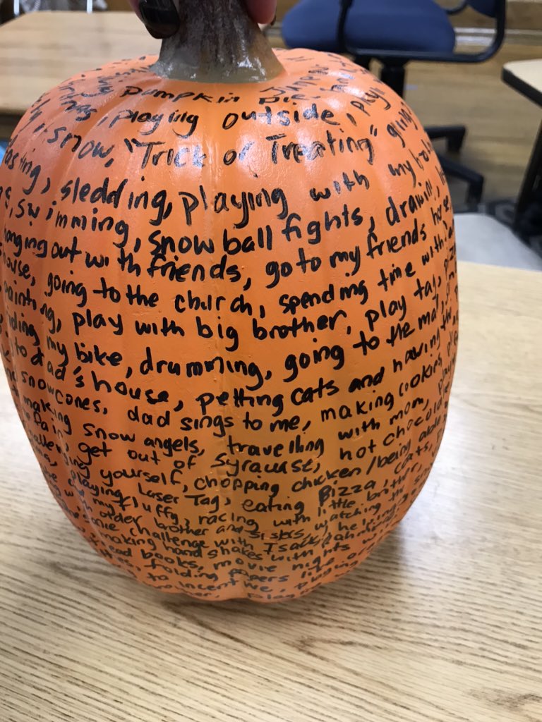 Franklin 5th Grade Champions are learning strategies to control emotions in morning gathering. For November, we wrote the things we’re thankful for to help us realize that when circumstances get out of control, we have many things to be thankful for. <a href="/FranklinSCSD/">Franklin Elementary School</a> #scsdsuccess