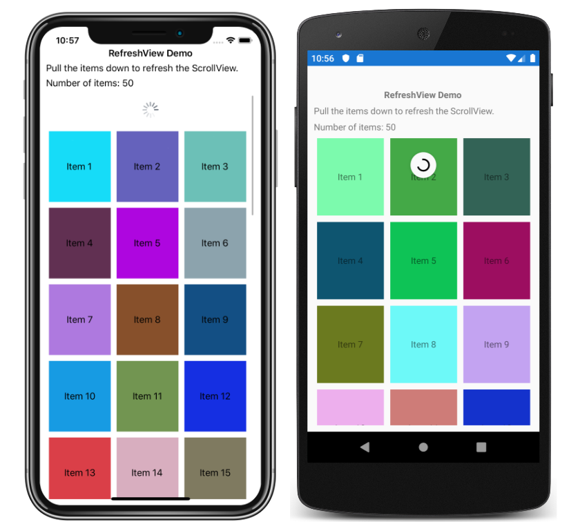 xamarinhq's tweet photo. The new #RefreshView control introduced alongside #CollectionView in the latest #XamarinForms 4.3 release gives you complete control over adding pull-to-refresh to any scrollable control. Check it out: https://t.co/YxkDkjQvKu https://t.co/2KzLxuf5B9