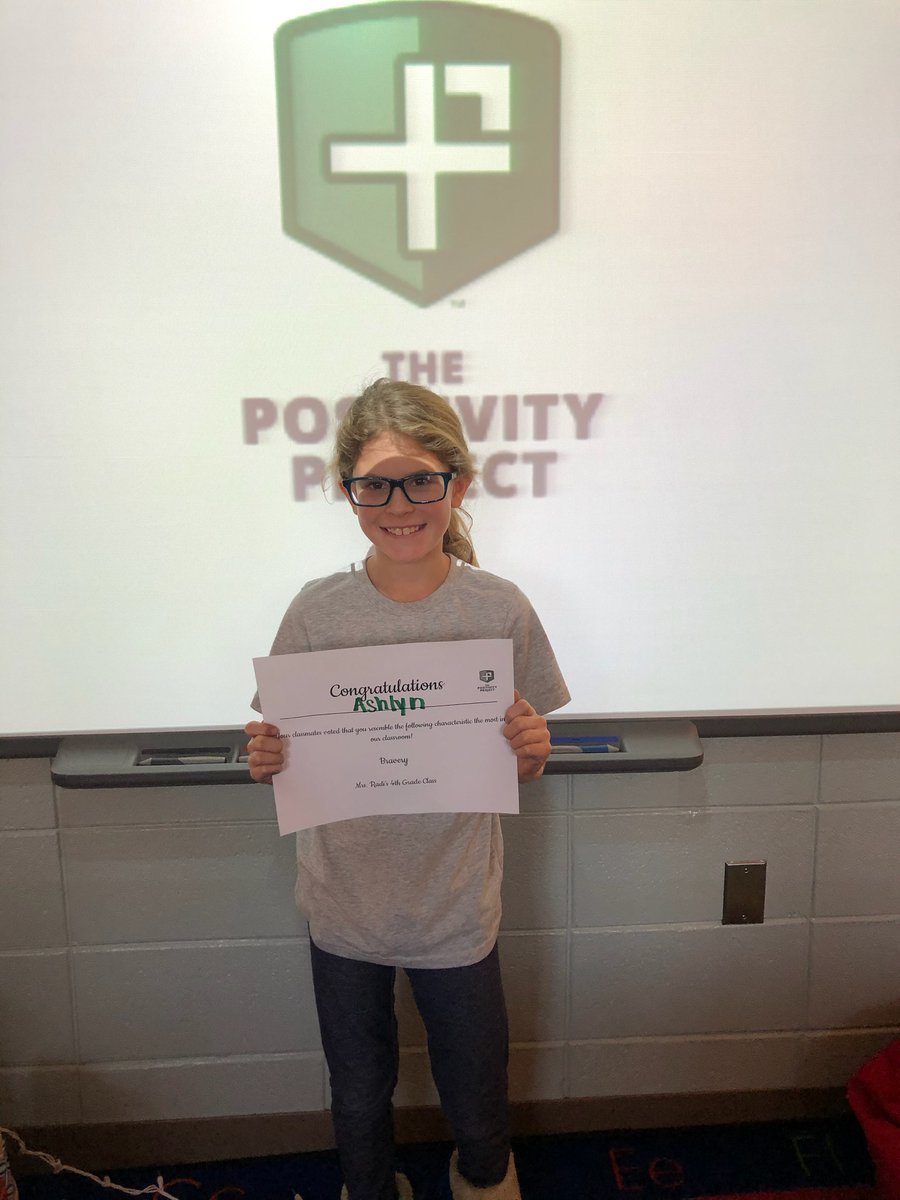 FolgerAACPS's tweet photo. Mrs. Radi's 4th grade class recognizes Ryan and Ashlyn for showing the @PosProject character strength of Bravery.  @FolgerAACPS
knows #otherpeoplematter https://t.co/PlRm5dpJMN