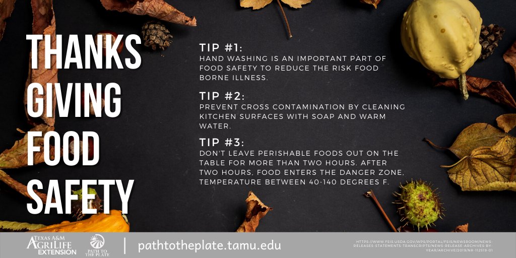 #TipTuesday

As you prep for Thanksgiving dinner, keep in mind these food safety tips to keep you and your family safe.