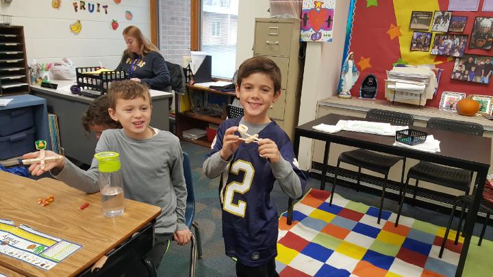 2nd Grade learning about energy and making catapults today!