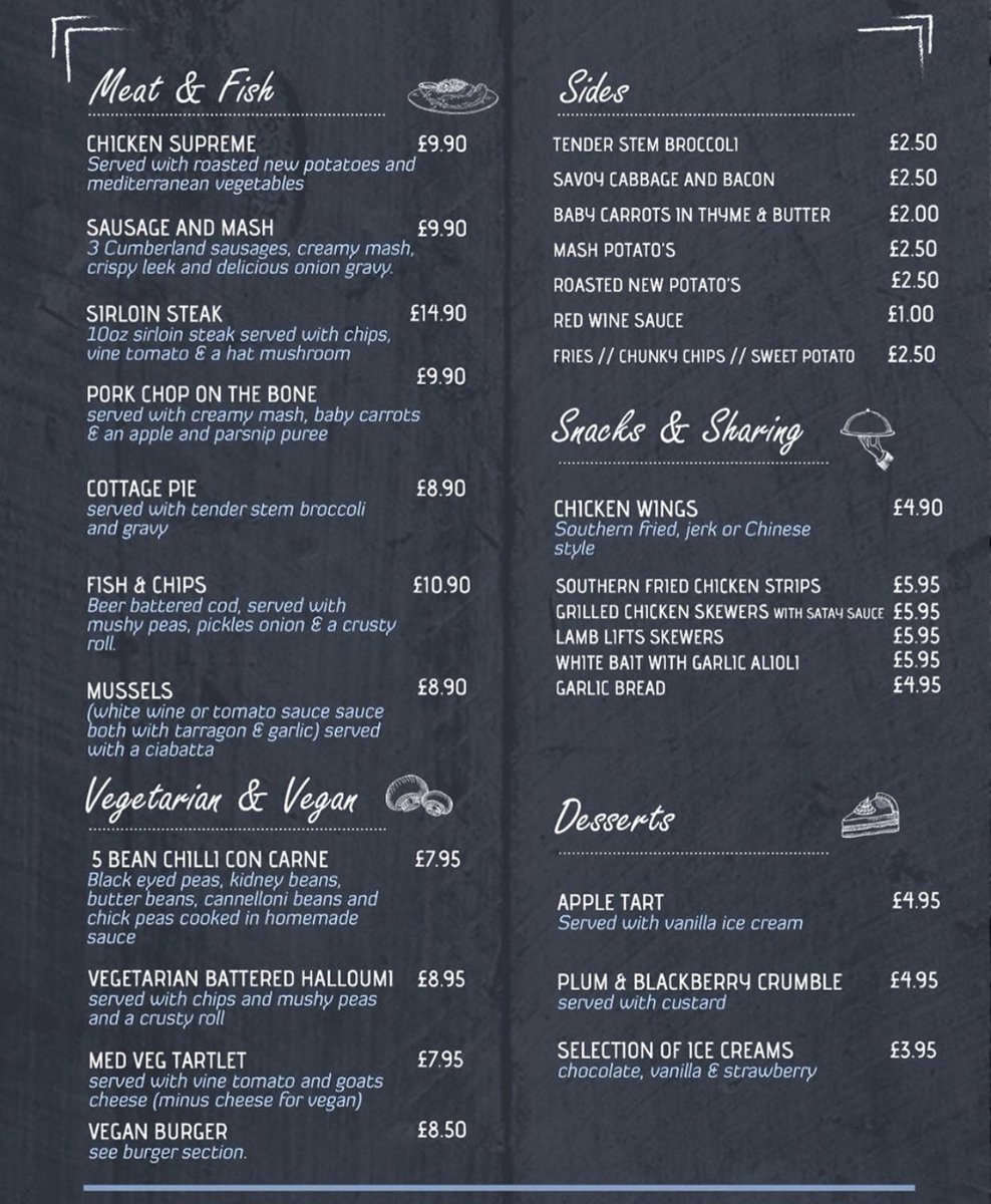Check out the new menu @summerfieldpub which launches this Wednesday.