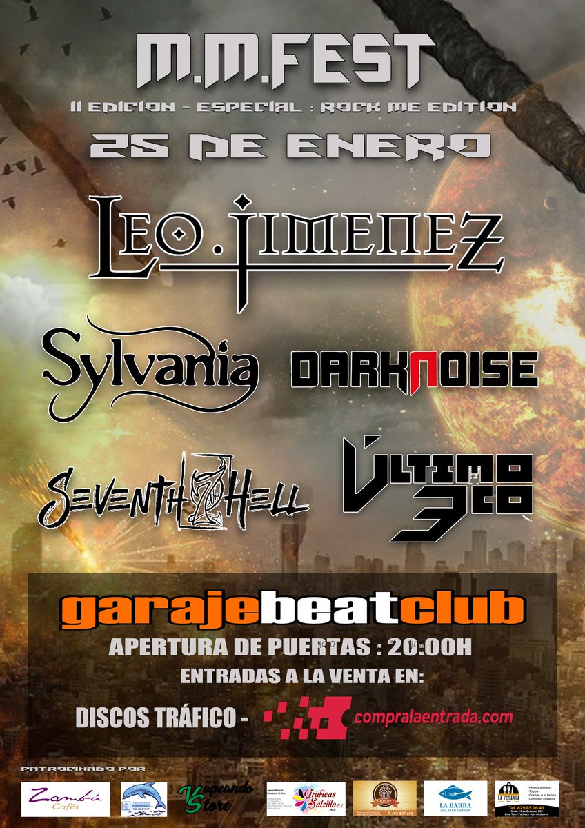 7thHellBand's tweet photo. Esta será una de las paradas que haremos en enero
@LeoJimenezMetal @darknoisemetal parece que nos volvemos a ver 😏 
#murcia #garagebeatclub #metal #conciertoparanosentarse https://t.co/mxvEWwY4jK
