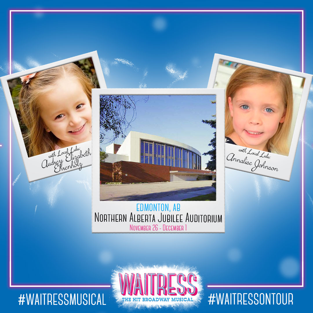 WaitressOnTour's tweet photo. We #cantWAITress for tonight! #WaitressMusical performances begin at the Edmonton, AB Northern Jubilee Auditorium! Join us with @bactouring now through December 1 - visit https://t.co/kT6PMdpCNV. #BACWaitress #SugarButterEdmonton https://t.co/t7Ix5pwreQ