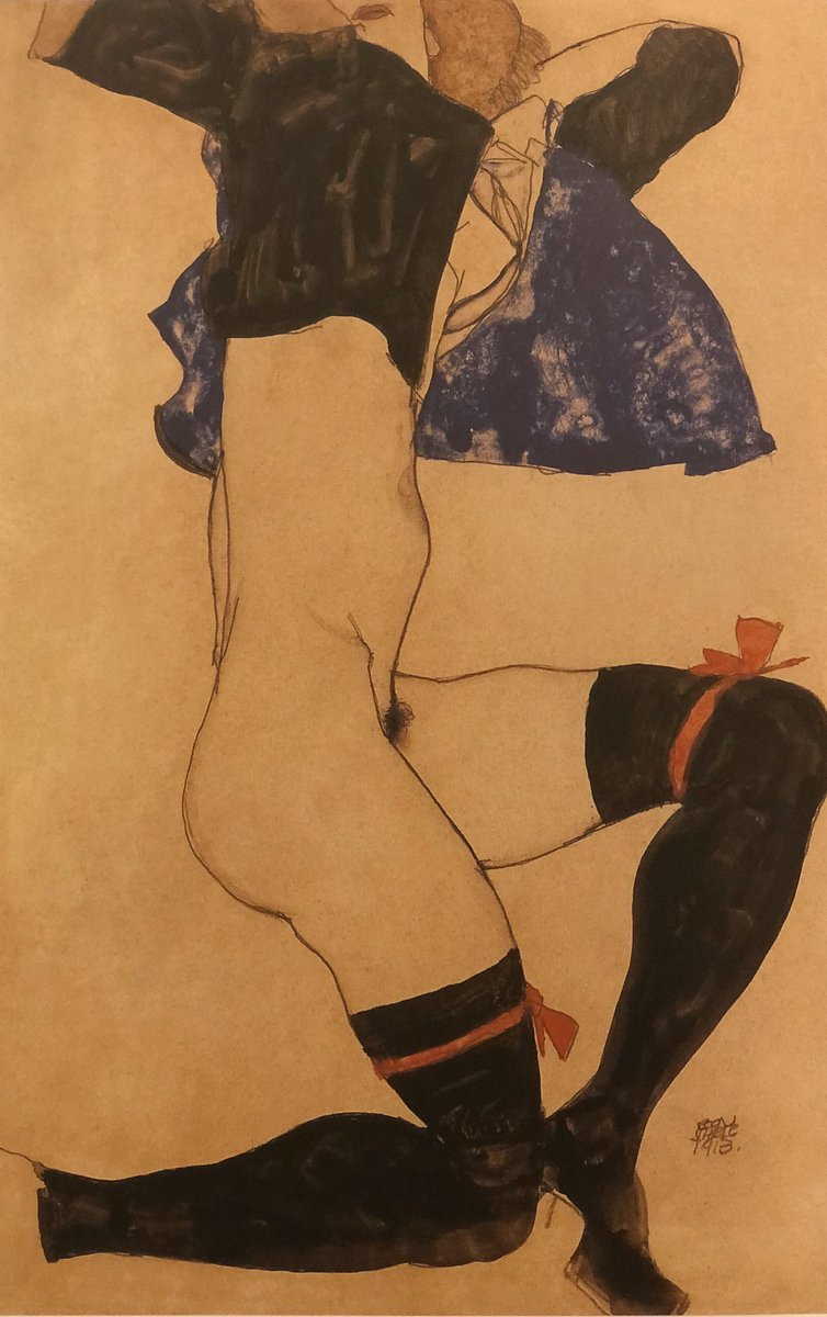 egonschiele3's tweet photo. Reclining Semi-Nude with Black Stockings. 1913 https://t.co/PG311Rzr0E