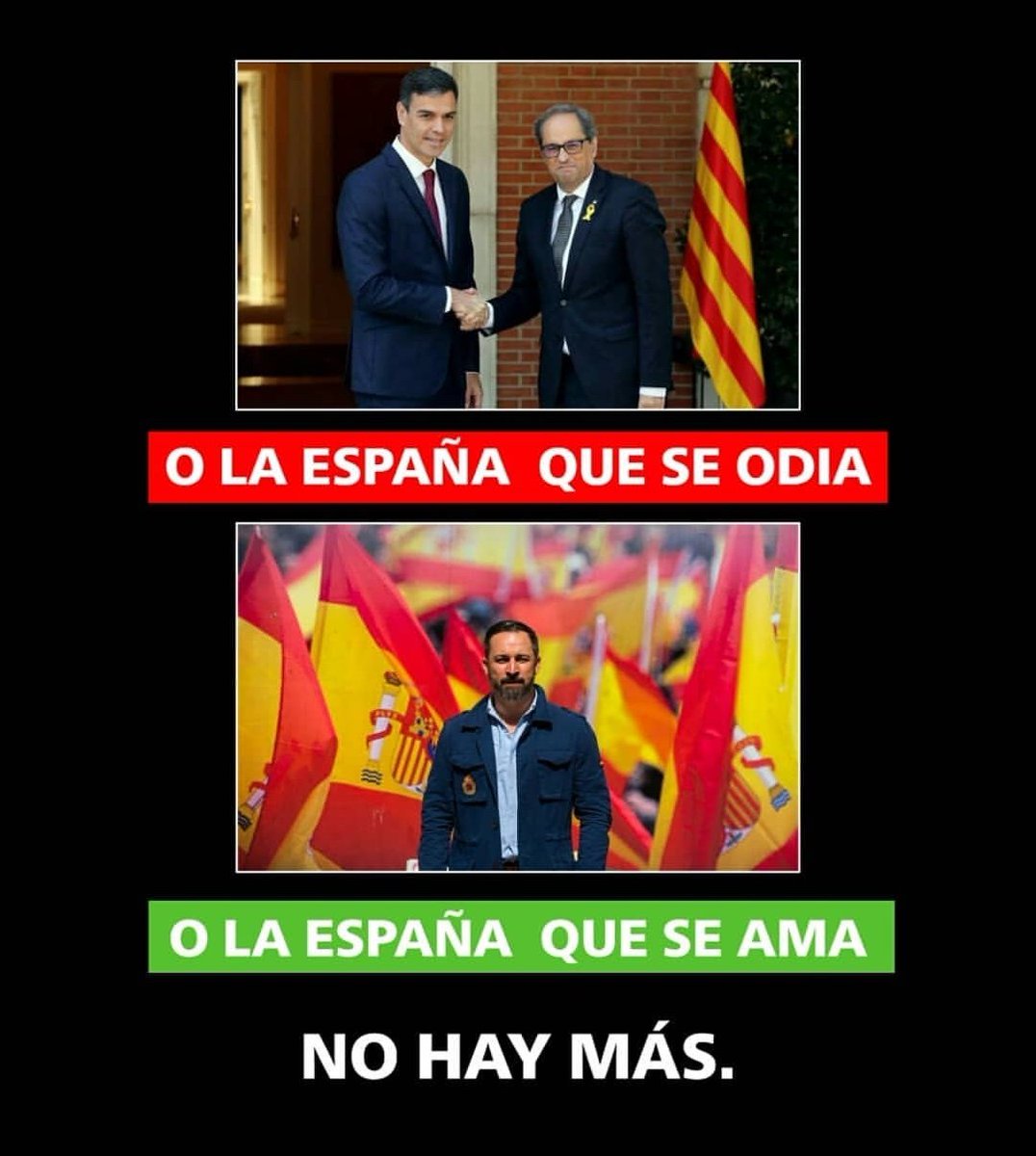 vox_es's tweet photo. ➡ ERC exige tratar la independencia, que Torra esté en las conversaciones y un relator.

➡ El PSC pide un Estado plurinacional y que Cataluña sea una nación.

Esto es lo que propone el #PeónSánchez para España: su liquidación y subasta a los separatistas por llegar al poder. https://t.co/9DQsS8o8g7