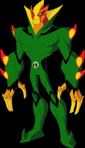 Swampfire:honestly? og swampfire feels more like "heatblast 2" than anything else to me maybe its the head shape either way ov more than fixes this issue with a new look thats seriously underrated id give him a heatblast/10 for his af self and an underratted/10 for his ov self