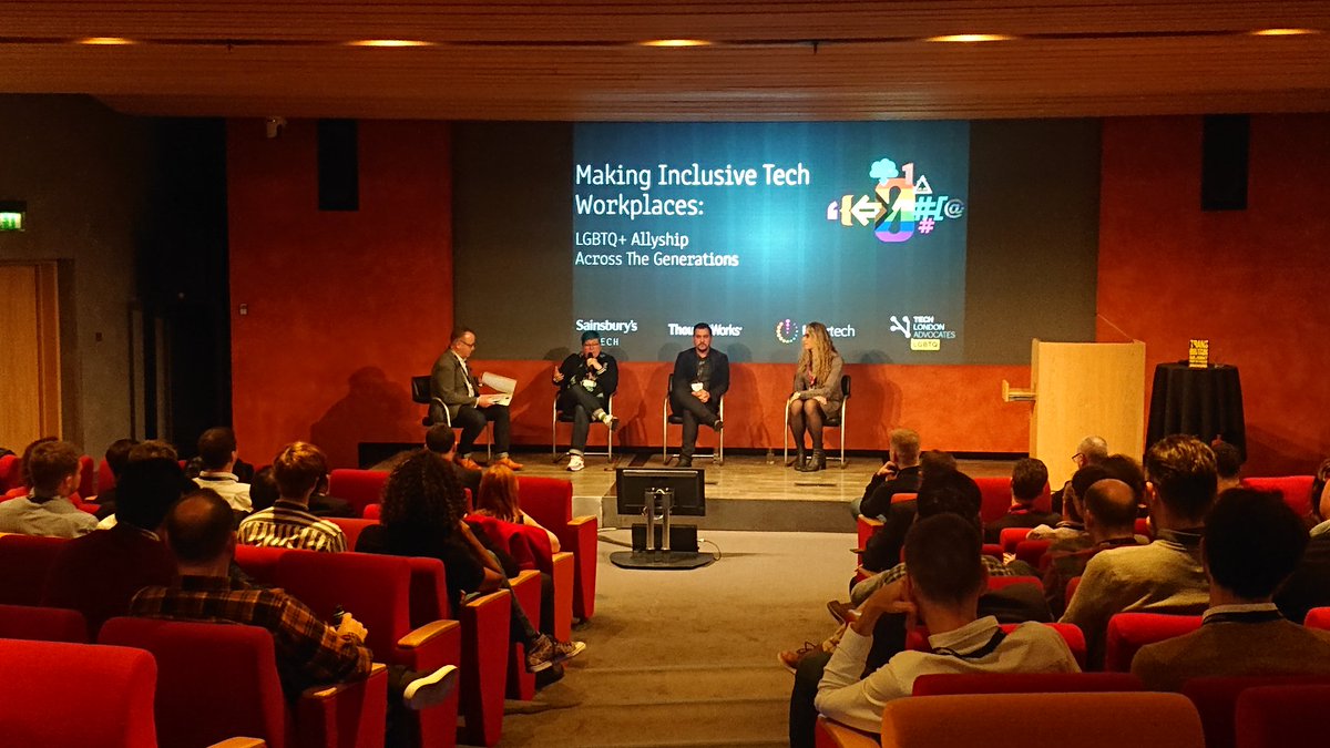 Amy_Lynch's tweet image. Final question to tonight&apos;s panel: what can we all do to improve LGBTQ+ inclusion? Normalise the use of pronouns, get comfortable with being uncomfortable to be better allies &amp;amp; don&apos;t treat trans people any differently. Thanks @drjharrison @LengMonty &amp;amp; Zoe Chowney #SainsburysTech