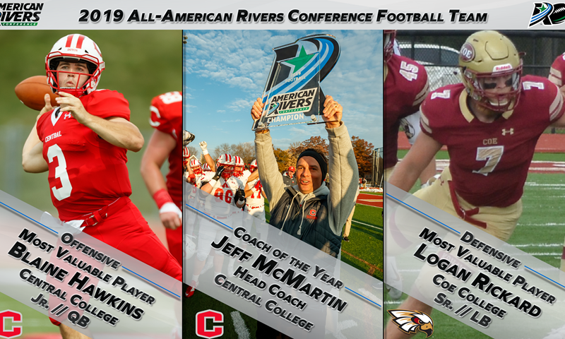 American Rivers Conference (A-R-C) (@amerriversconf) on Twitter photo .<a href="/KohawksFootball/">Coe College Football</a> Rickard, @CUI_Football Hawkins and McMartin Highlight <a href="/AmerRiversConf/">American Rivers Conference (A-R-C)</a> All-Conference Football Selections: 2019 All-American Rivers Conference Football Team Announced.
📰: bit.ly/2DhX1gi
#rollriversFB .<a href="/KohawksFootball/">Coe College Football</a> Rickard, @CUI_Football Hawkins and McMartin Highlight <a href="/AmerRiversConf/">American Rivers Conference (A-R-C)</a> All-Conference Football Selections: 2019 All-American Rivers Conference Football Team Announced.
📰: bit.ly/2DhX1gi
#rollriversFB