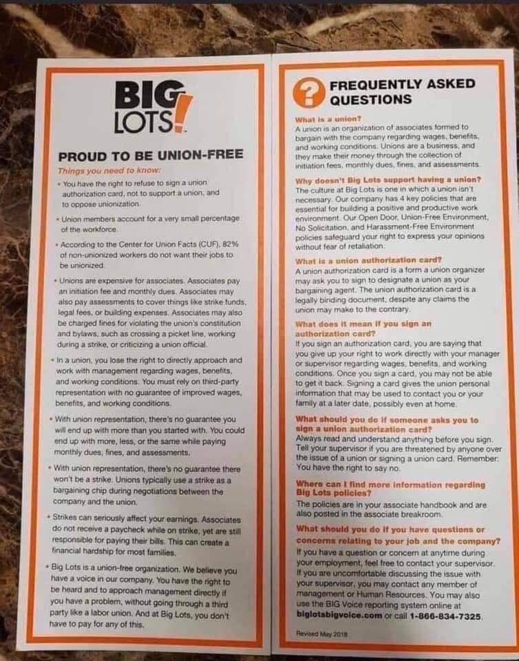 timothyryan323's tweet photo. @BigLots as a union member I will gladly say fuck you! #UnionStrong #EatABagOfDicks https://t.co/PNyQ1RH5hj