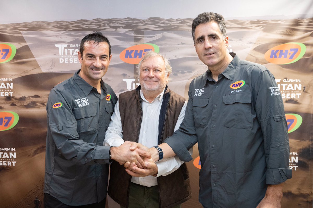 MediageCom's tweet photo. A veces nuestro trabajo nos regala la oportunidad de contar historias bonitas junto a auténticas leyendas del deporte como #MiguelIndurain, con compañeros de viaje magníficos como @MelciorMauri y @KH7_Sport

#nosgustanuestrotrabajo #comunicacionhandmade #btt #mtb #titandesert https://t.co/UzngZxn82J