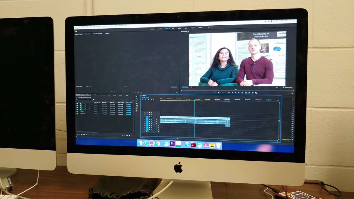 Mackenzierrb's tweet image. Back on the grind! Editing episode 4 of @C_Connected to add some polish and shine. 👍
@ConestogaC #editing #videoediting #videoproduction