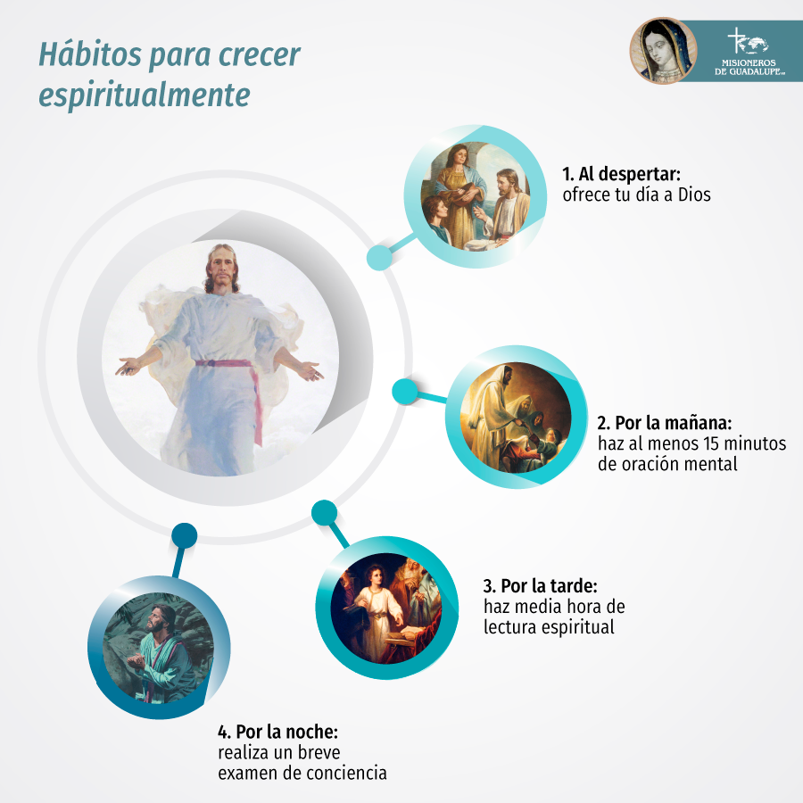 misionerosmg's tweet photo. Construimos y enriquecemos nuestra vida espiritual con pequeñas acciones como las que les presentamos a continuación #TipsMG #CorreLaVoz https://t.co/UEECqSp2Ek
