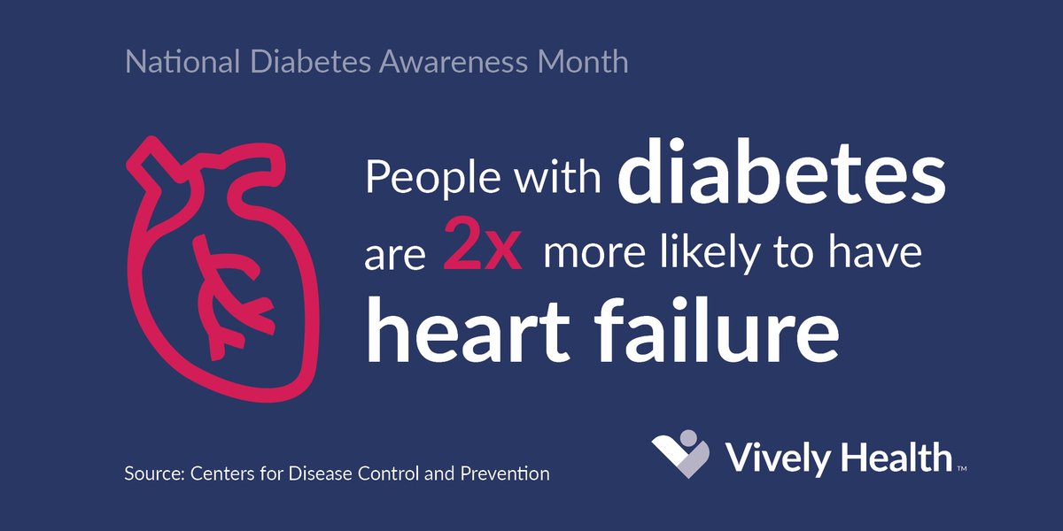 VivelyHealth's tweet photo. Diabetes is often accompanied by other chronic conditions. Vively Health treats diabetes, and all interrelated conditions in the home, where we are able to detect warning signs that may not be seen in an office visit. 
https://t.co/sibiAQTUL1
#Diabetes #DiabetesAwarenessMonth https://t.co/vGFLM1Dpmt