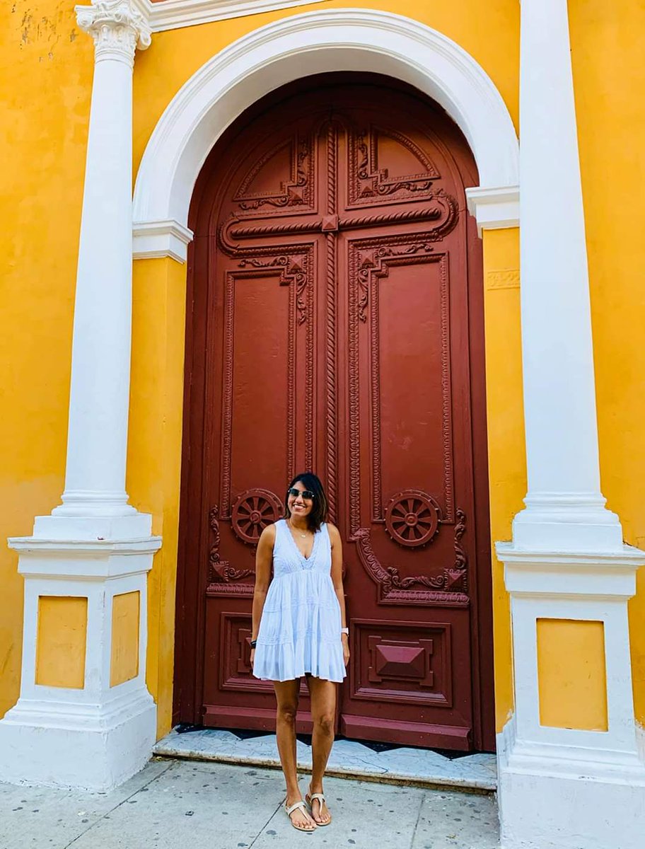 otavTravelBlog's tweet image. Cartagena has some of the most colorful buildings and beautiful doors we’ve seen! The cobblestone streets and buildings remind me of Old San Juan in Puerto Rico! There’s something magical about getting lost among the colorful doors and beautiful plazas.