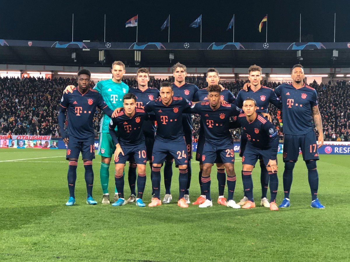 Red Star Belgrade Vs Bayern Munchen Champions League 2019 2020