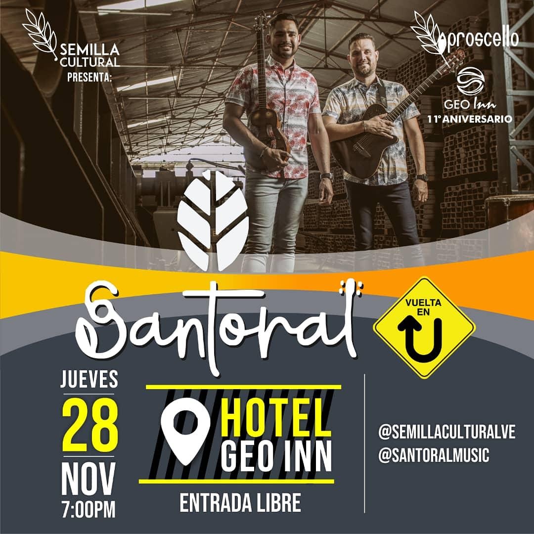 semillacultve's tweet photo. Semilla Cultural este jueves #28Nov en el Hotel Geo Inn con el grupo Santoral en su gira "Vuelta en U"

ENTRADA LIBRE

#Acarigua #Araure #Portuguesa #Venezuela https://t.co/janCWe67BX