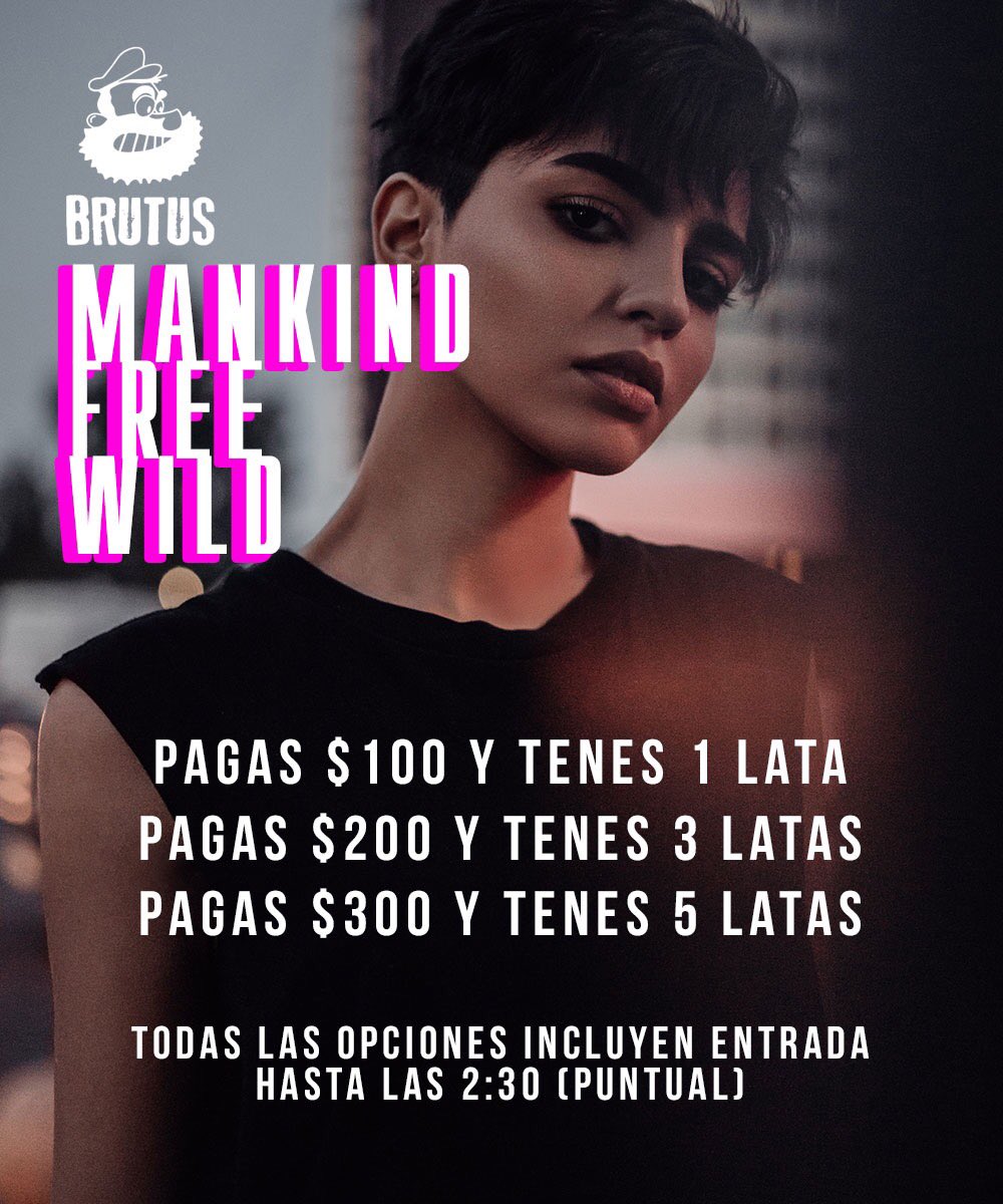 BrutusBar1's tweet photo. BRUTUS SAT’S “MANKIND FREE WILD”.
 ‼️SABADO 30 DE NOVIEMBRE‼️
⛔️Ultima noche que nos vamos a encontrar, cerramos por un tiempito pero prometemos no dejarlos solos. Más adelante vamos a ir tirando buenas noticias🙌💡
No te olvides de participar de nuestros sorteos de Instagram 💣 https://t.co/J5bNhiduCR