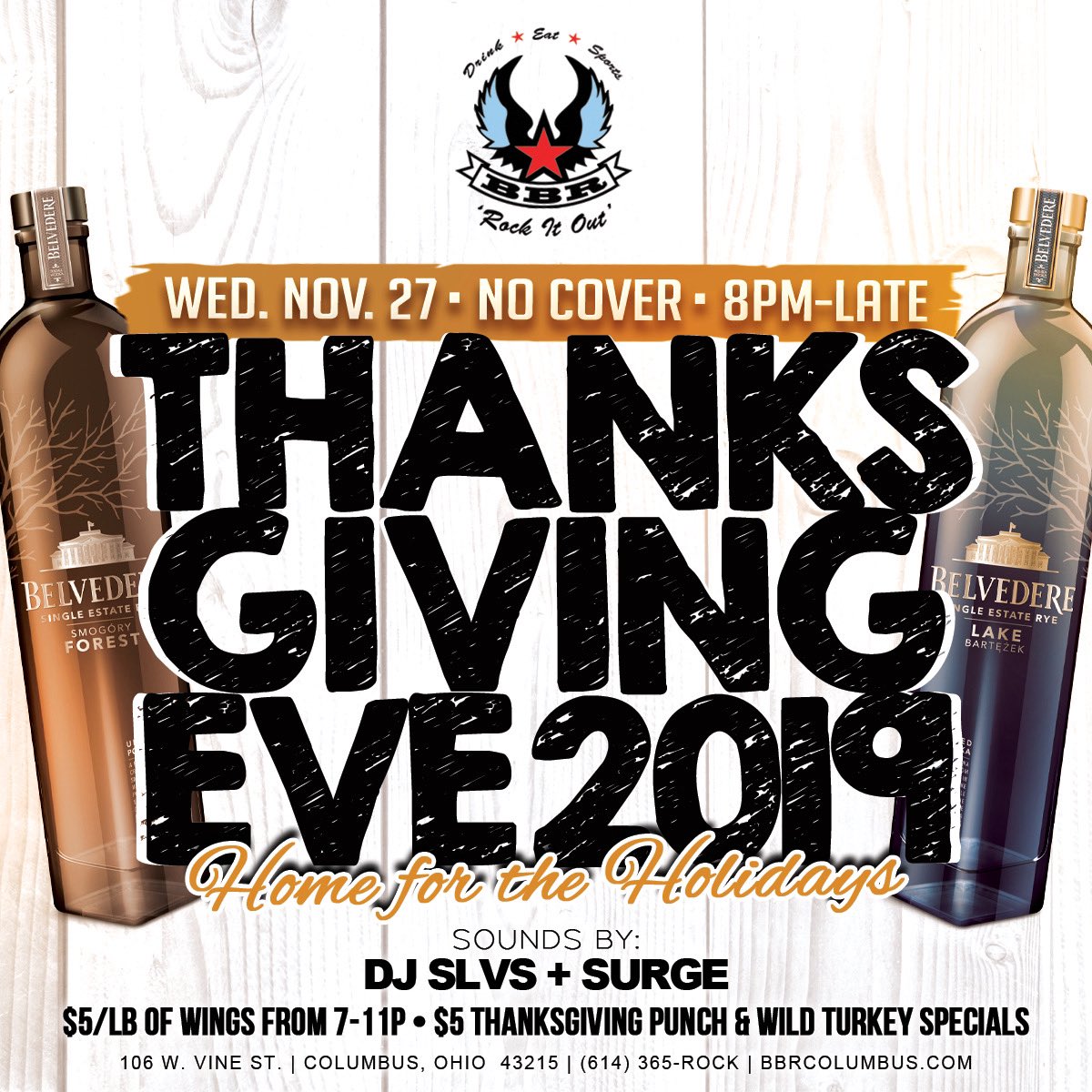 Hosting <a href="/BBRcolumbus/">BBR Columbus</a> tomorrow Thanksgiving Eve with a few friends 
@theleahbby <a href="/DjSLVS/">SLVS</a> +

If you’re home for the holidays or looking for a move pull up 🦃