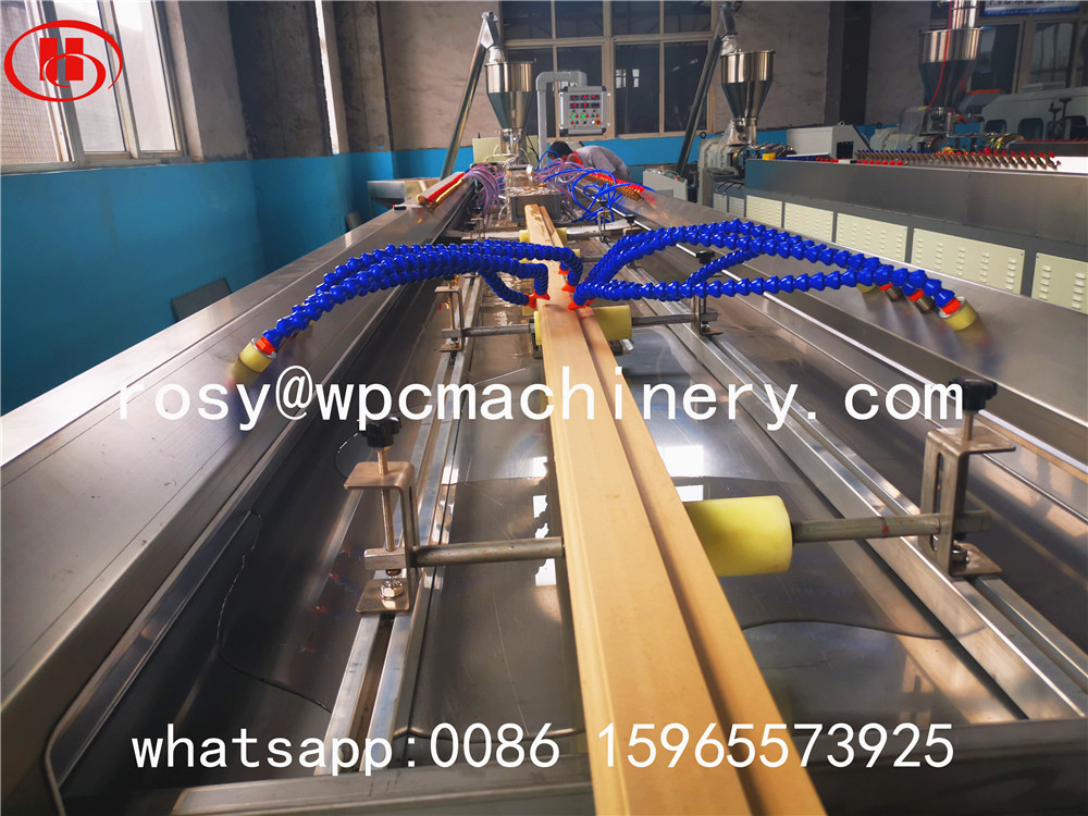 tongsanmachine's tweet image. WPC door frame making machine
1,material: PVC+wood
2,extruder: high output conical double screw
3,calibrator:high speed cooling #wpcDoorFrameMachine #wpcDoorProfileExtrusionLine #wpcDoorJambMachine #pvcProfileExtrusionLine #wpcMachine