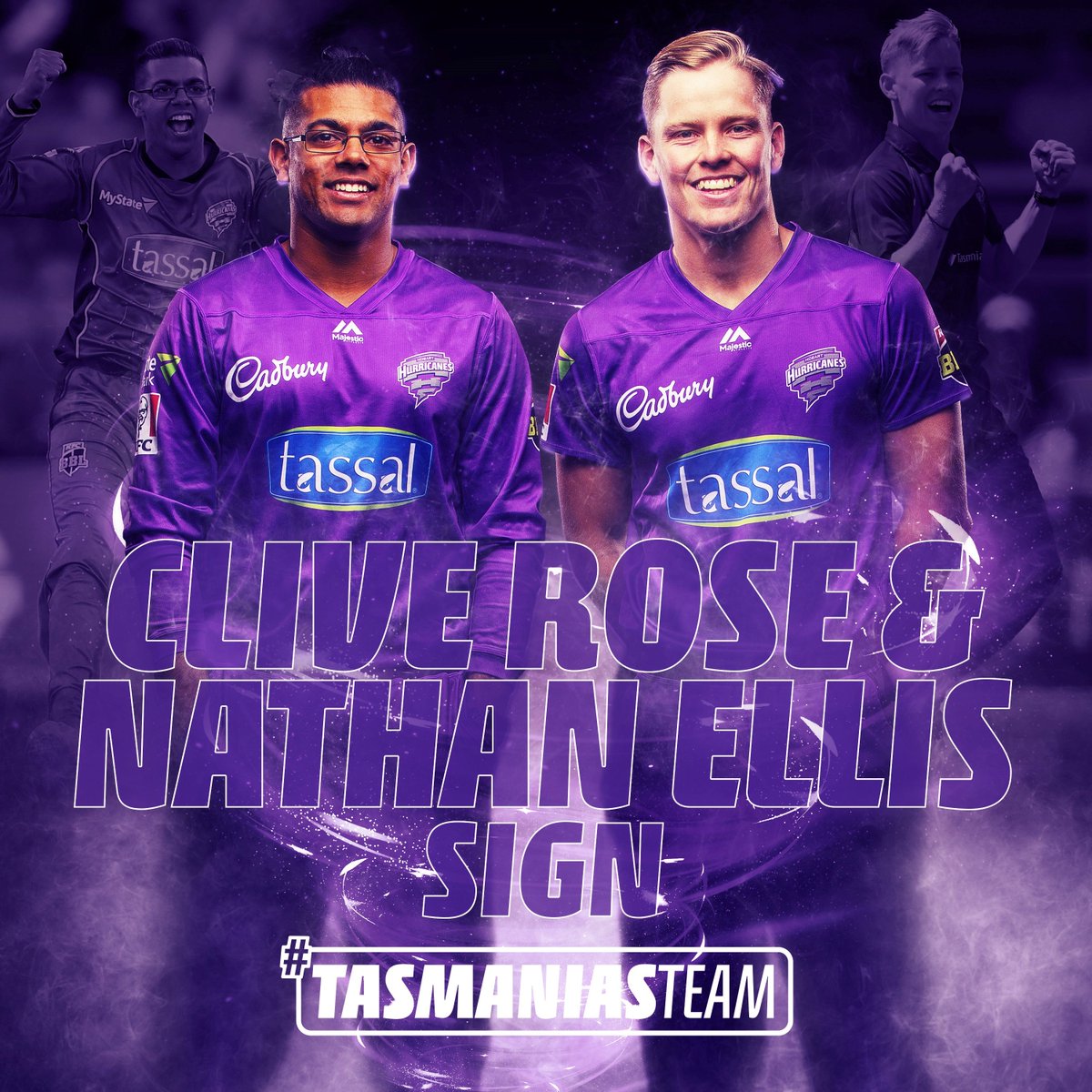 ROSE AND ELLIS SIGN! 🎉

The Hobart Hurricanes Squad for KFC BBL|09 is complete.

Clive Rose returns to the squad and we welcome Nathan Ellis to #TasmaniasTeam 🏏 #BBL09