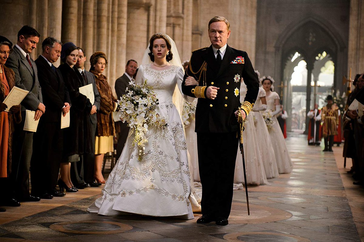 UNTsocial's tweet photo. The @UNT_TFC features a Norman Hartnell dress similar to Queen Elizabeth II’s wedding gown, replicated in the @TheCrownNetflix. TFC Director Annette Becker discusses the making of the wedding dress in our latest podcast! Listen now: https://t.co/lJMl8V1Bbk https://t.co/L41eydkc7L