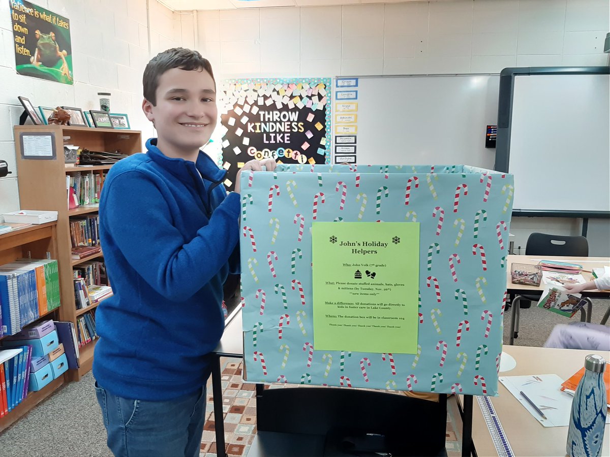 Great job and thank you to everyone who donated items for John's collection. All donations are going to kids in foster care. Way to go!