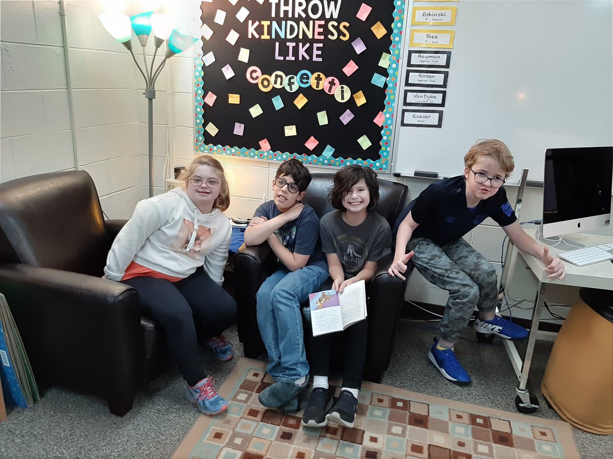 Enjoying some peer reading before starting break.