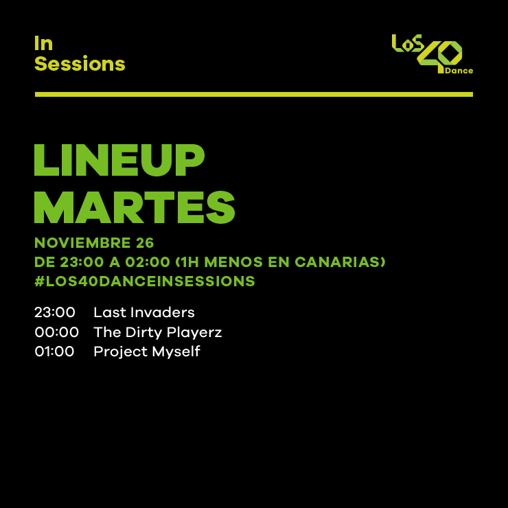 Los40Dance's tweet image. ¡Hola! Esta noche en #LOS40DanceInSessions
con @Arturograo1 😎🎙

❗@lastinvadersdjs
❗@thedirtyplayerz
❗@ProjectMyself

¡ Te esperamos ! 👉 play.los40.com/programa/los40…