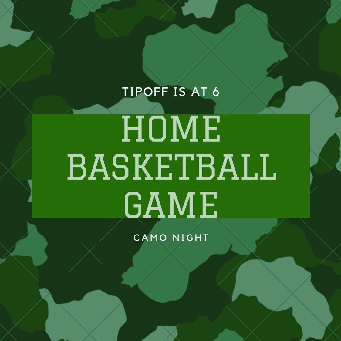 Calling all hunters it’s Camo Night! Come support your bulldog and Lady Bulldog basketball teams tonight at 6! Free admission for all HCHS students!