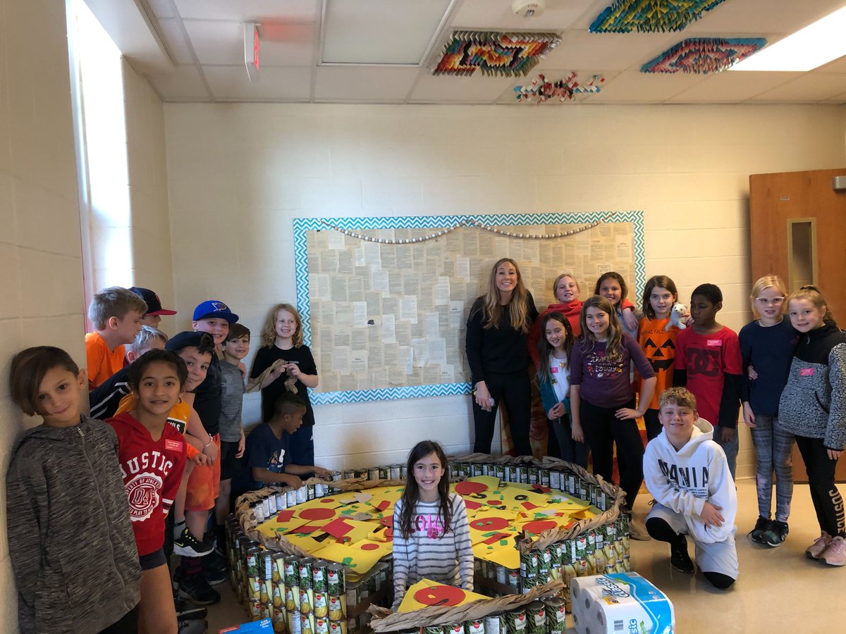kwoodschools's tweet photo. $1,000 in food @Splunk inspired @SchnuckMarkets to donate over 2,000# of food! @keysorpride & @NKMSchool made food-themed structures. @KirkwoodFire & MOM’s Club of Kwood donated turkeys @RobinsonElem. Other schools collected for KirkCare, #KSDNOW, & families in need. #onekirkwood https://t.co/iSX4oWcd6I