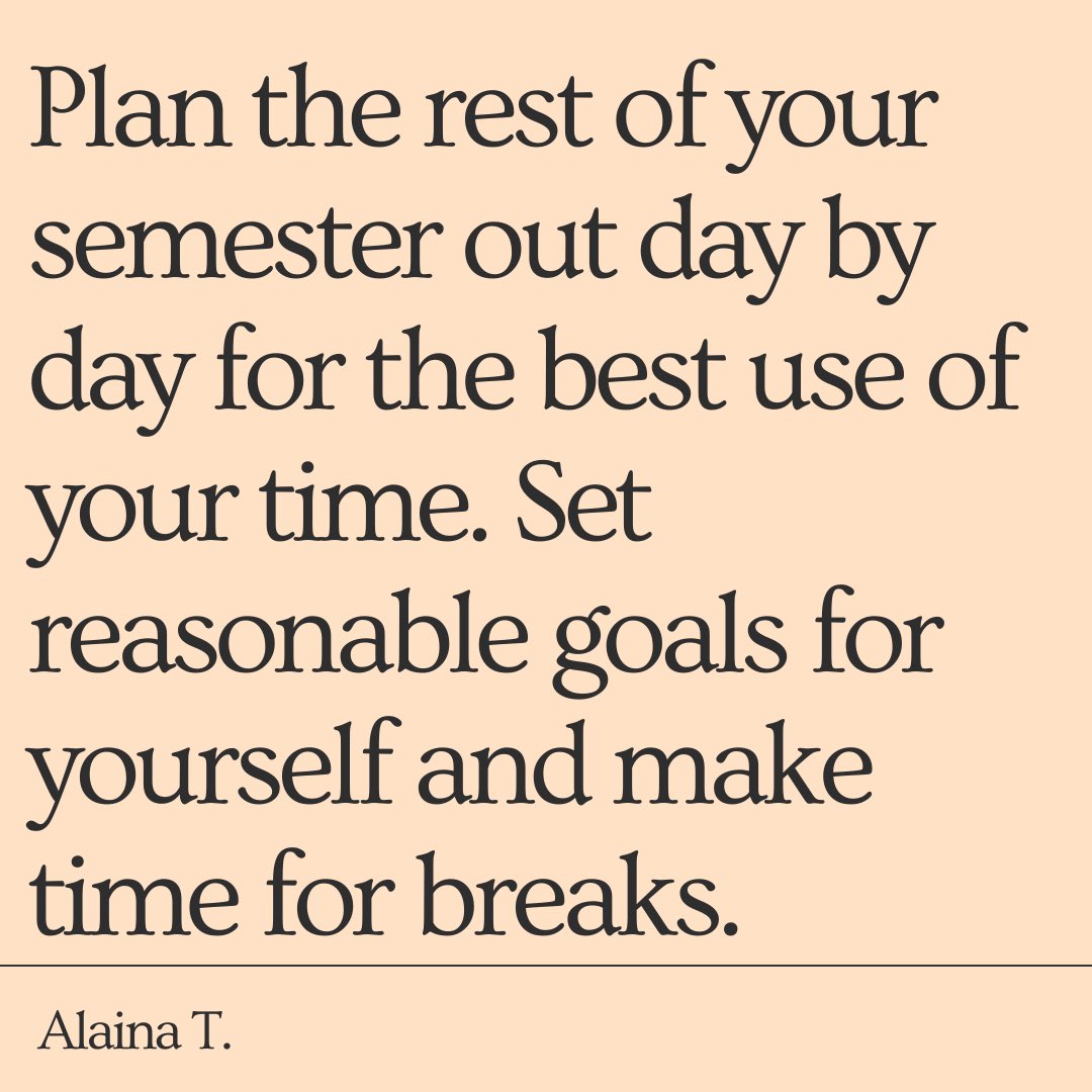 GVWritingCenter's tweet photo. Truly wise words from one of our lead consultants, Alaina T! Have a great holiday break from all of us at the Writing Center! 🦃🧡 #gvwritingcenter #academicadvice https://t.co/HreFcvIILQ