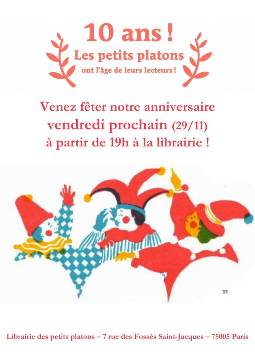 petitsplatons's tweet photo. Et désormais 🎊... #10ans d’#édition 🧡💖💛💚💕💙💜🖤💝 pour l’#amour de la #philosophie 🤯!

Venez fêter notre #anniversaire 🎂vendredi prochain à partir de 19h 🍾🥂 à la #librairie !

#philosophy #FF #litteraturejeunesse #bookbirthday  #bookstagram #Montreuil @SLPJ93 https://t.co/eG3Efm5NYj