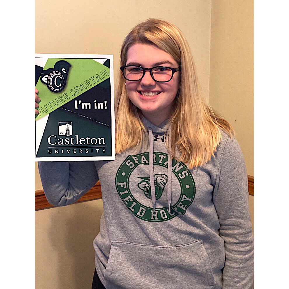 Congrats to Hannah Frittenburg on her commitment to continue her academic and athletic career <a href="/CastletonFH/">Castleton FH</a> ! We can’t wait to see all the wonderful things you achieve!