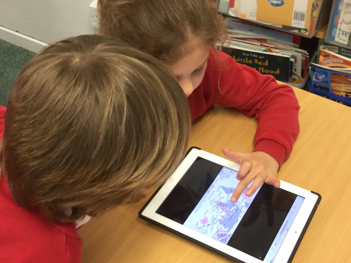 MD_Class2's tweet photo. The children used iPads to research the countries of the British Empire. They were interested to see so much pink on the maps and names of places such as Christmas Island. #MDGeography #MDComputing @MD_MrsThompson @MillDamSchool @WatertonTrust https://t.co/5bp5hSxp2X