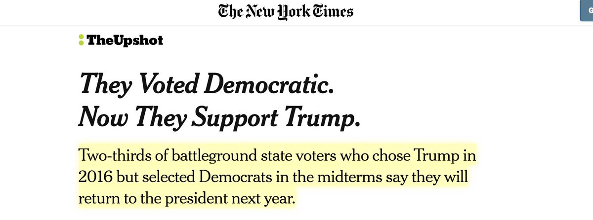 The Walls Are Closing In  https://www.nytimes.com/2019/11/26/upshot/democratic-trump-voters-2020.html