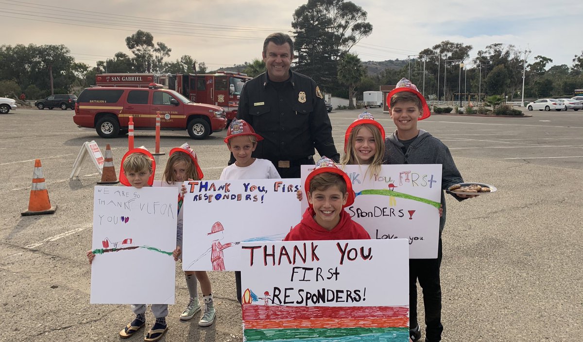 Mark A. Hartwig (@yourfirechief) on Twitter photo These youngsters are evacuated from their homes in Goleta and Santa Barbara and yet thought to make signs and let the men and women returning from the fireline to base camp how thankful they are...pretty special. <a href="/countyofsb/">Santa Barbara County</a> These youngsters are evacuated from their homes in Goleta and Santa Barbara and yet thought to make signs and let the men and women returning from the fireline to base camp how thankful they are...pretty special. <a href="/countyofsb/">Santa Barbara County</a>
