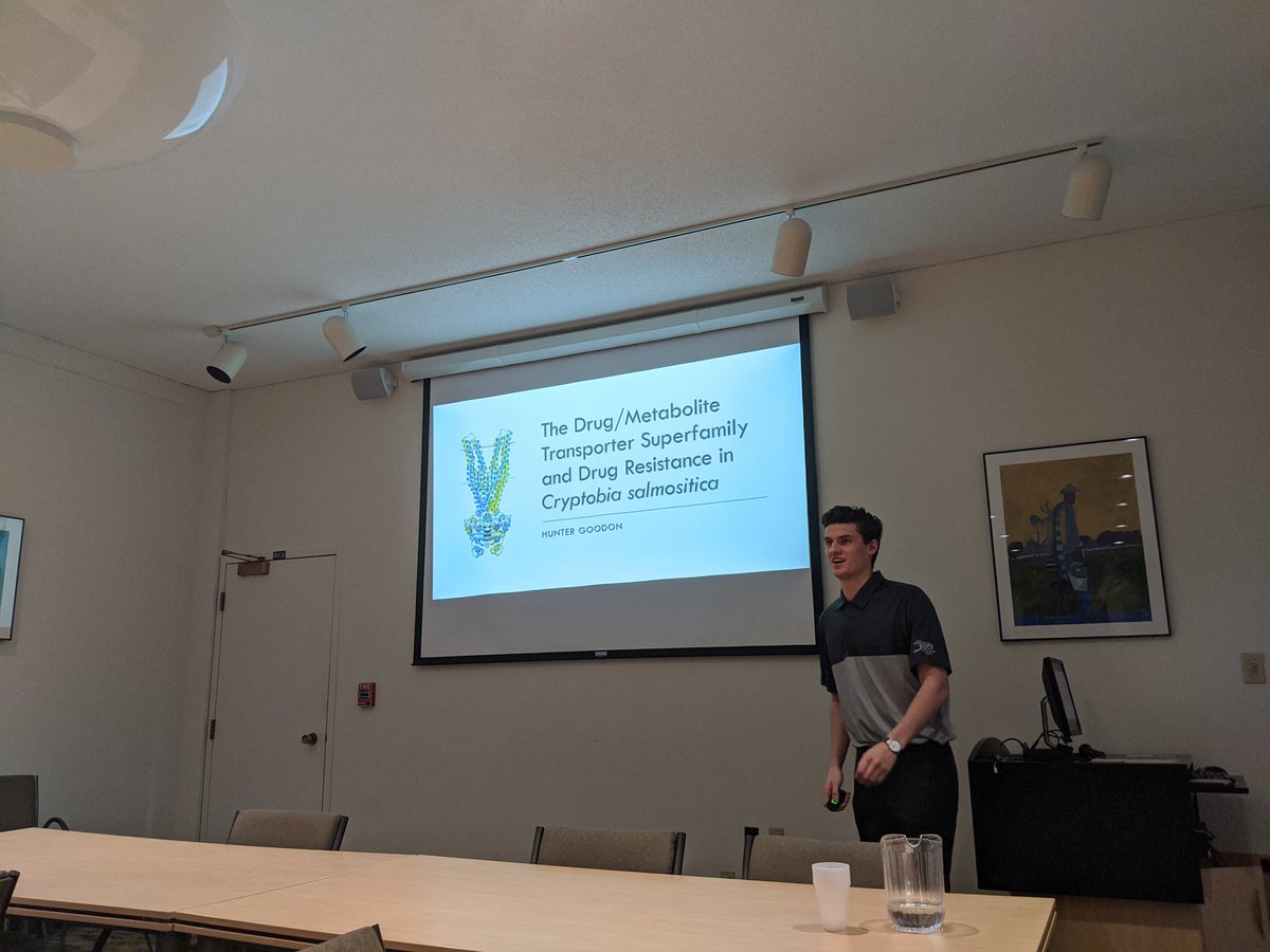 Up next in our Honours student talks - research on drug resistance in Cryptobia salmositica by Hunter Goodon @BUresearch @BrandonUni