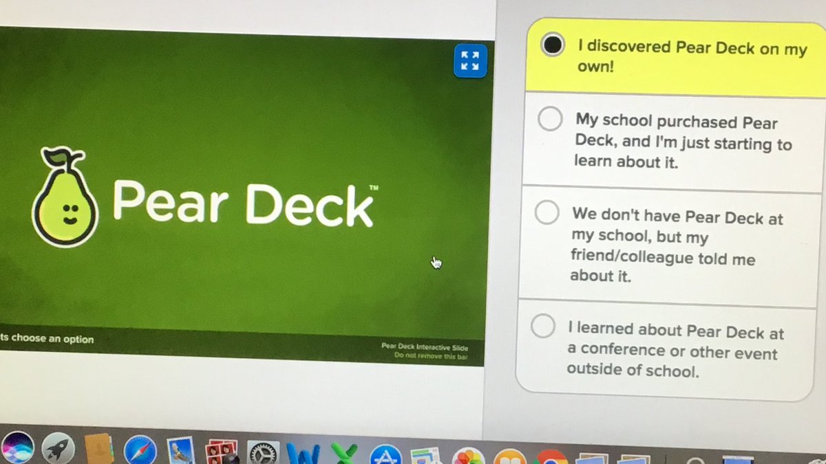 technologylaura's tweet image. 1 goal I have every year is to present my content better. Today I pushed myself to learn additional tools &amp;amp; tips about @PearDeck by taking a webinar #teachbetter
Don’t just rely on what you have always been doing, instead push yourself for greatness. #tuesdayvibes @WeAreTeachers