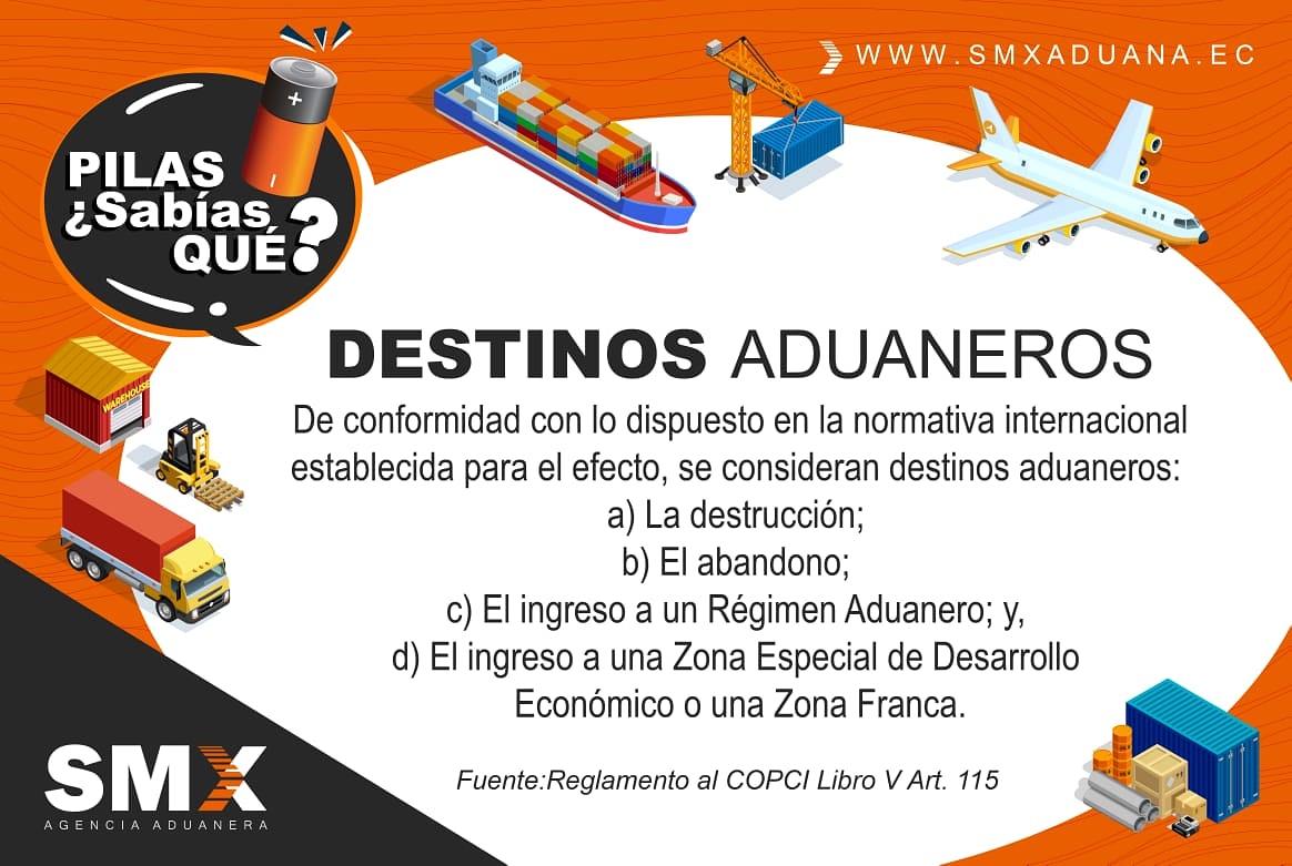SMX Agencia Aduanera on Twitter: &quot;🔋¿Sabías cuales son los destinos  aduaneros? #SMXaa #ComercioExterior… &quot;