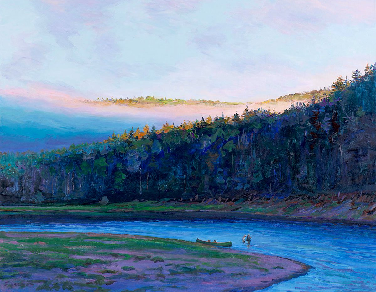 MidCurrent's tweet photo. "Dawn Salmon Fishing, Restigouche" // painting by Galen Mercer

#flyfishing #trout #flytying #catchandrelease #rainbowtrout #troutfishing #troutbum #repyourwater #flyfishingjunkie #flyfishingnation #fishing #browntrout #keepemwet #flyfish #simmsfishing #flugfiske #fishinglife https://t.co/SWAQsBxGsF