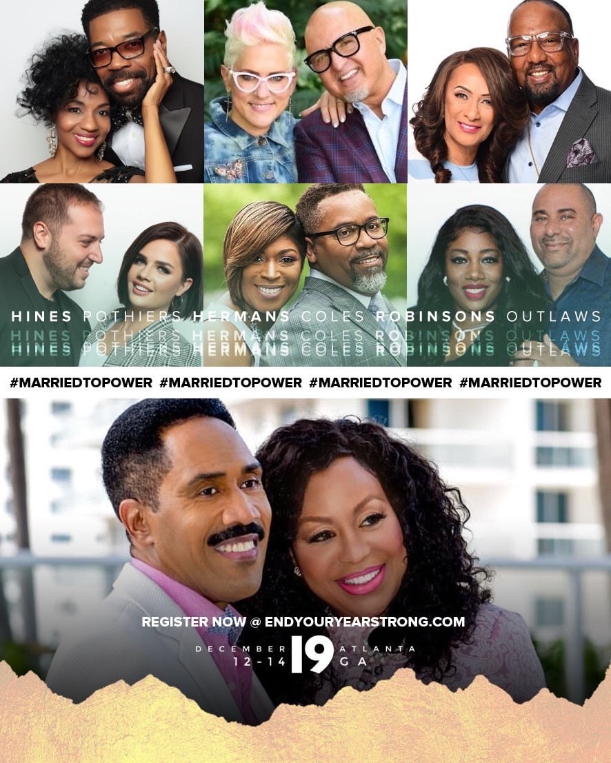 TheKimOutlaw's tweet photo. Join us #PastorKimOutlaw and #PastorSteveOutlaw at #EYYS2019 with Dr. Cindy Trimm. We are excited about being able to provide tools for having a Strong and Lasting marriage on the panel, #MarriedToPower! Register Now @EndYourYearStrong.com #StayTogether #BuildTogether https://t.co/SCliBmVEtc