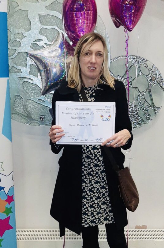 Congratulations to our fabulous Midwife Becky Briscoe awarded Midwifery Mentor of the year🙌 @BSUH_NHS @BSUH_maternity @ElsonDawn @amandaclifton34 @BSUHeducation @brightmidwifery @BMidwiferysoc @SussexAdvocacy