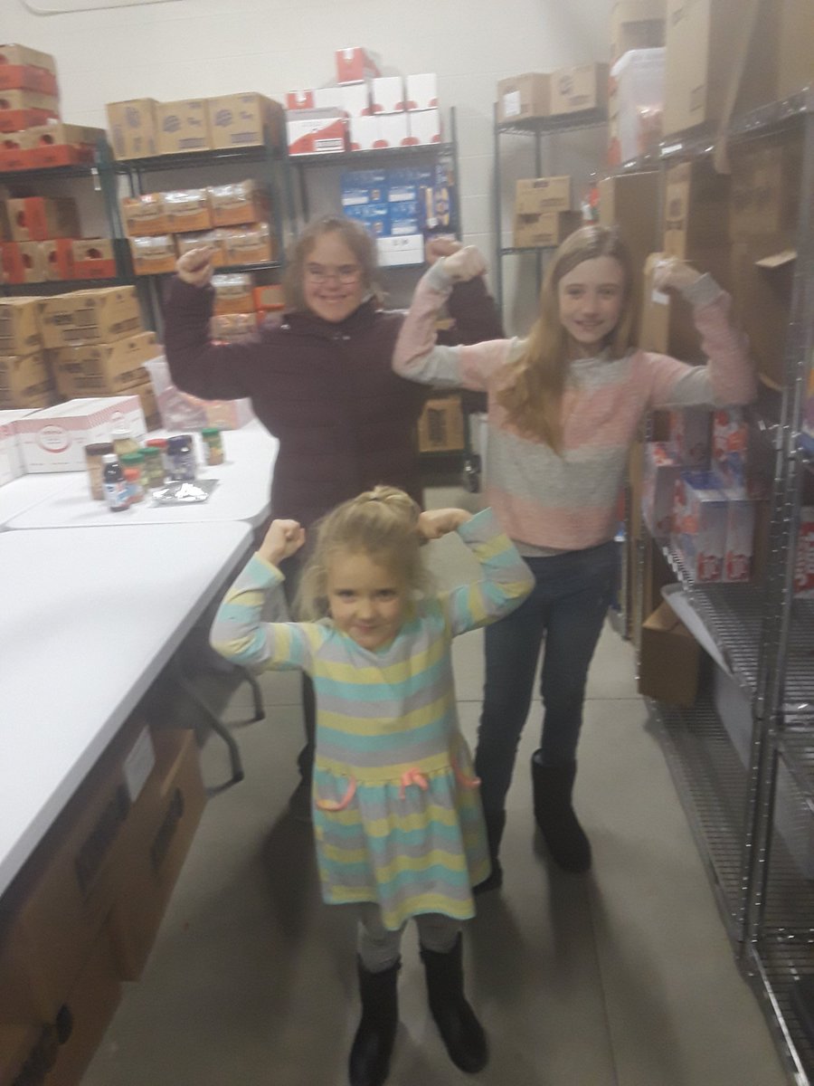 WildcatBackpack's tweet image. Brought in the muscle to help me put away the food we received from the food drive that Faircrest held! Thank you for donating!!
