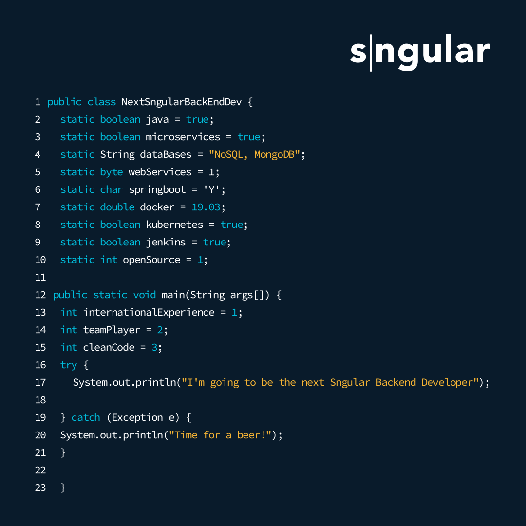 sngular's tweet photo. Want to be part of our growing family? We are looking for a Senior Backend Developer to play a pivotal role in developing new platforms. Join us: https://t.co/nkFs5WD4t1 https://t.co/GjRXKKk3S2