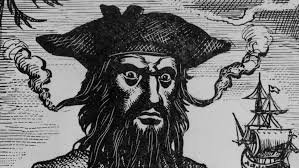 Blackbeard black and white art