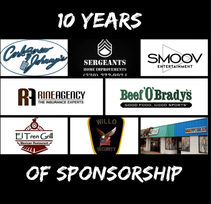 Thank You for the past 10 years of your support... Thank You for helping to keep the football tradition alive and for helping those in need!... <a href="/CorkscrewJohnny/">Corkscrew Johnnys</a> <a href="/dj_smoov/">DJ Smoov</a> <a href="/RineAgency/">Rine Agency</a> <a href="/akrondesign/">Akron Design</a> #BeefOBradys #ElTrenGrill @willosercurity 
sargimprovements.com/values#.Xd1Qt5…
