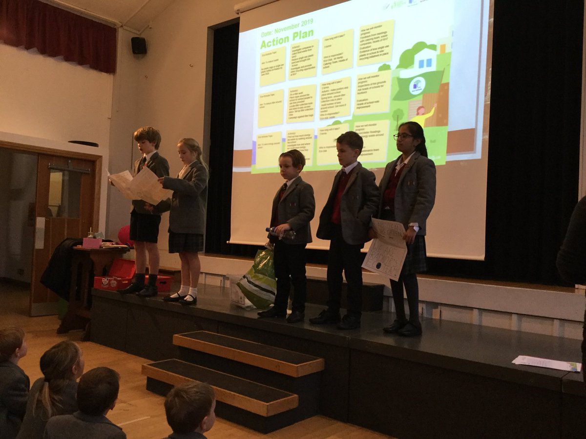 The Eco Team gave an update on our progress towards becoming an Eco School at Assembly this week