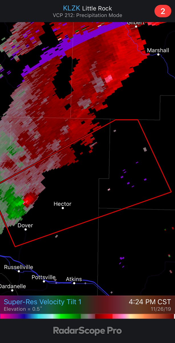 JamesBryantWX's tweet image. NEW tornado warning for northern Pope and Van Buren counties! Circulation is moving northeast! #arwx