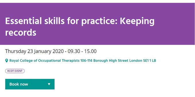 theRCOT's tweet photo. Did you know inadequate recording keeping is the most frequent reason that occupational therapists are reported to the HCPC? Join us for this study day, and make sure your record keeping skills – digital or paper – are fit for practice. https://t.co/a4wKZTRmb2 https://t.co/A7qo61frjr